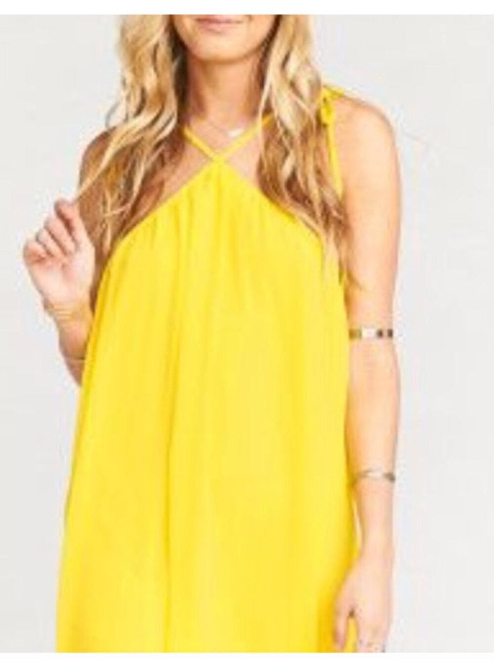 Show Me Your Mumu - Yellow Halter Dress Size Sm